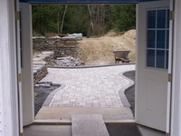 Millstone paver with charcol solider course