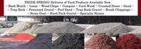 Stone piles and mulch